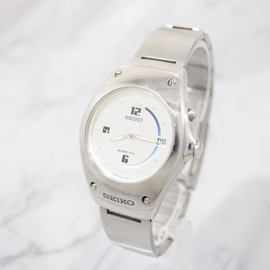 [Rare] Vintage 1997 SEIKO Arctura Kinetic 5M42-0E30 Jorg Hysek Men's Qz Watch image 6