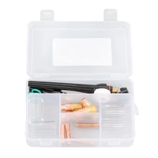 22 Pcs TIG Welding Torch Stubby Gas Lens #10 Glass Cup Kit for WP-17/18/26