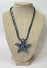 Artisan Colorful Glass Star Pendant Multistrand Necklace, 25.1g — photo 1