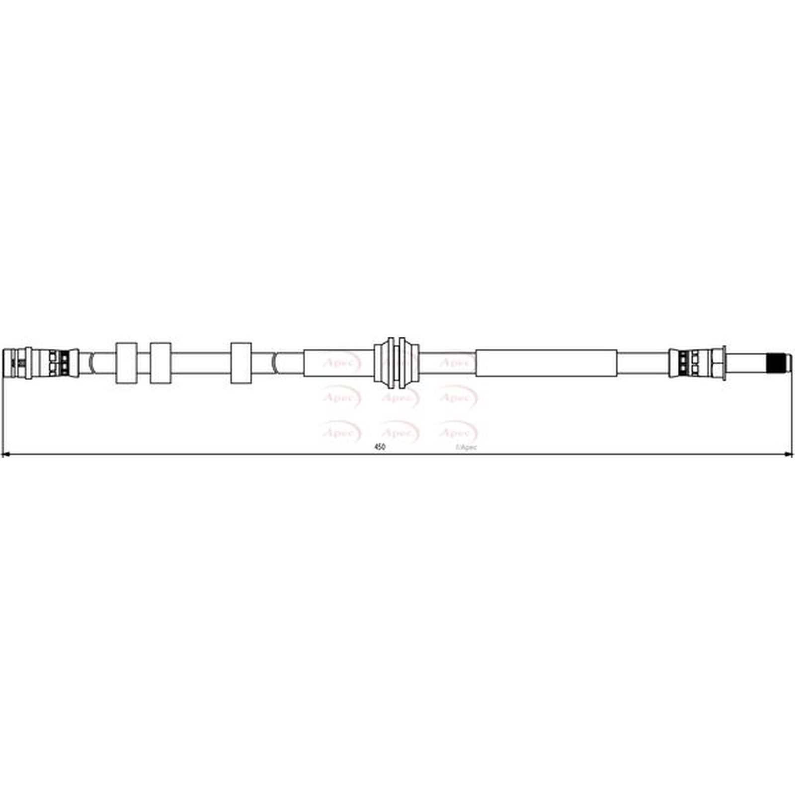 Apec Brake Hose HOS3842 Fits Audi - Engineered for Performance and Long Life