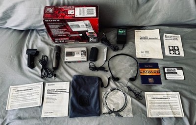 Sony MD Walkman MZ-R50 Portable Minidisc Player Recorder - HUGE BUNDLE!