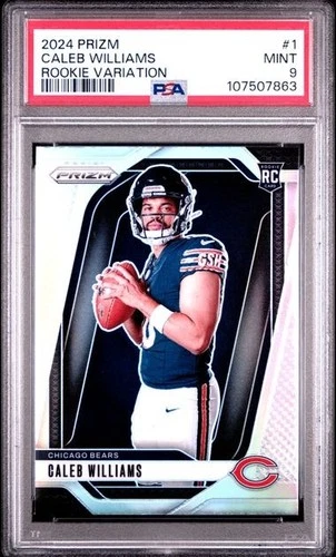 2024 Panini Prizm Rookie Variations Caleb Williams #1 Silver Prizm (RC) PSA 9