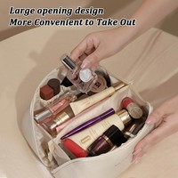 GroßE KapazitäT Kosmetiktasche Tragbare Reise Make Up Tasche Wasserdichte Pu L