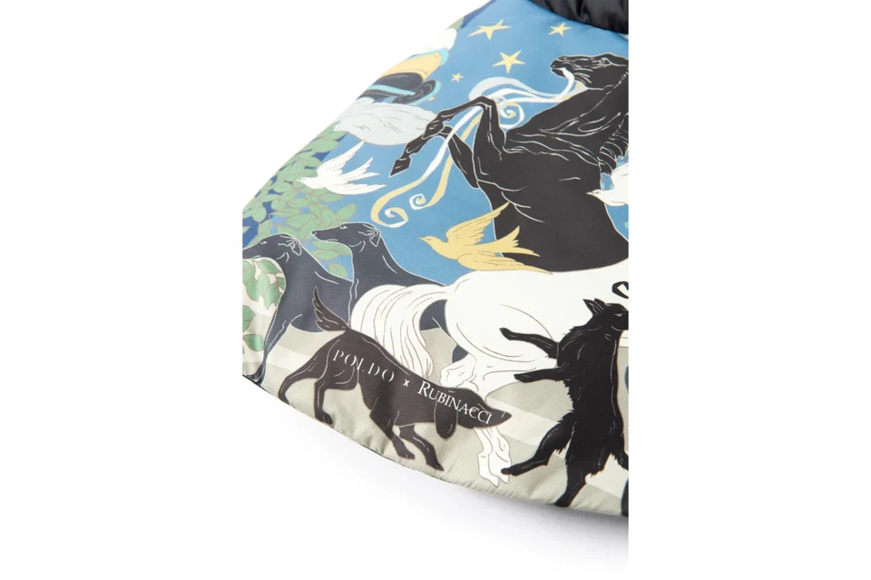 POLDO X RUBINACCI Napoli Azul Chaleco Reversible Impermeable Ovatta Abajo - Imagen 3 de 4