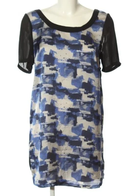 ZARA BASIC Robe chemisier Dames Robe T EU 38 noir-blanc cassé-bleu - Photo 1/4