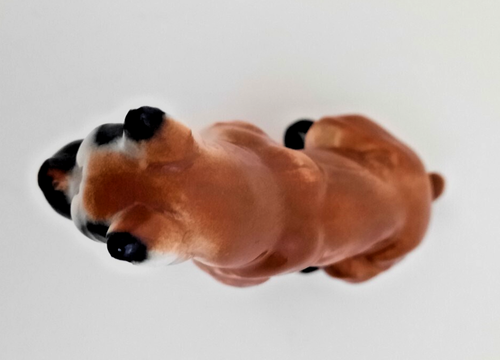 Ancienne figurine boxer en porcelaine chien - 3,25 en haut - Photo 5/9