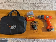 Black And Decker Drill With Battery And Charging Cord, Incomplete Set Of Bits