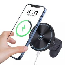 2 in 1 Wireless Car Charger Fast Charging Mount Automatic Magnetic Phone Holder~