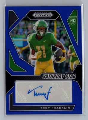 #ad #ad 2024 Panini Prizm DP Troy Franklin Saturday Star Auto Blue 17 149 Oregon $9.99