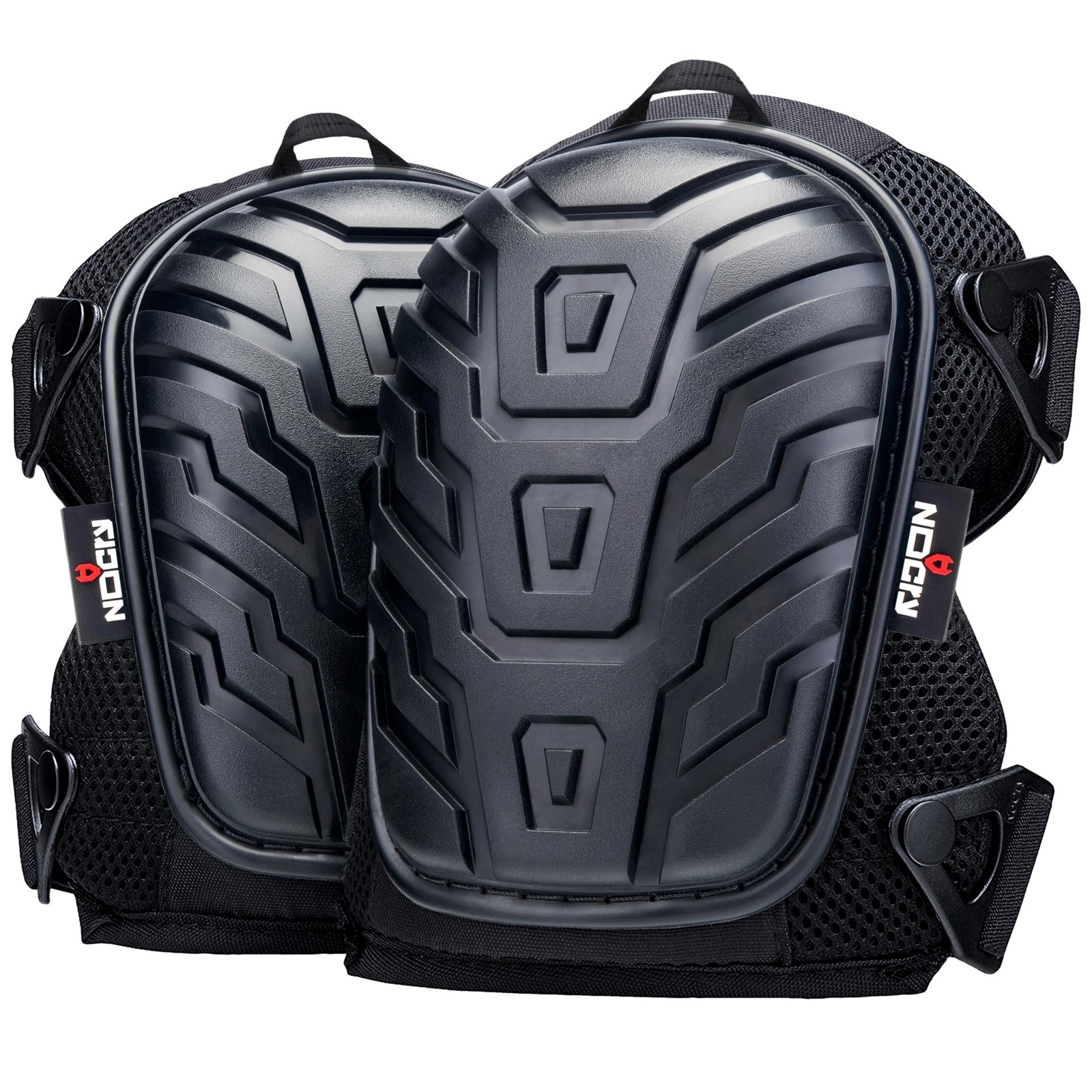 Gel Knee Pads Heavy Duty with Adjustable Straps Military Grade Rivets Cushion