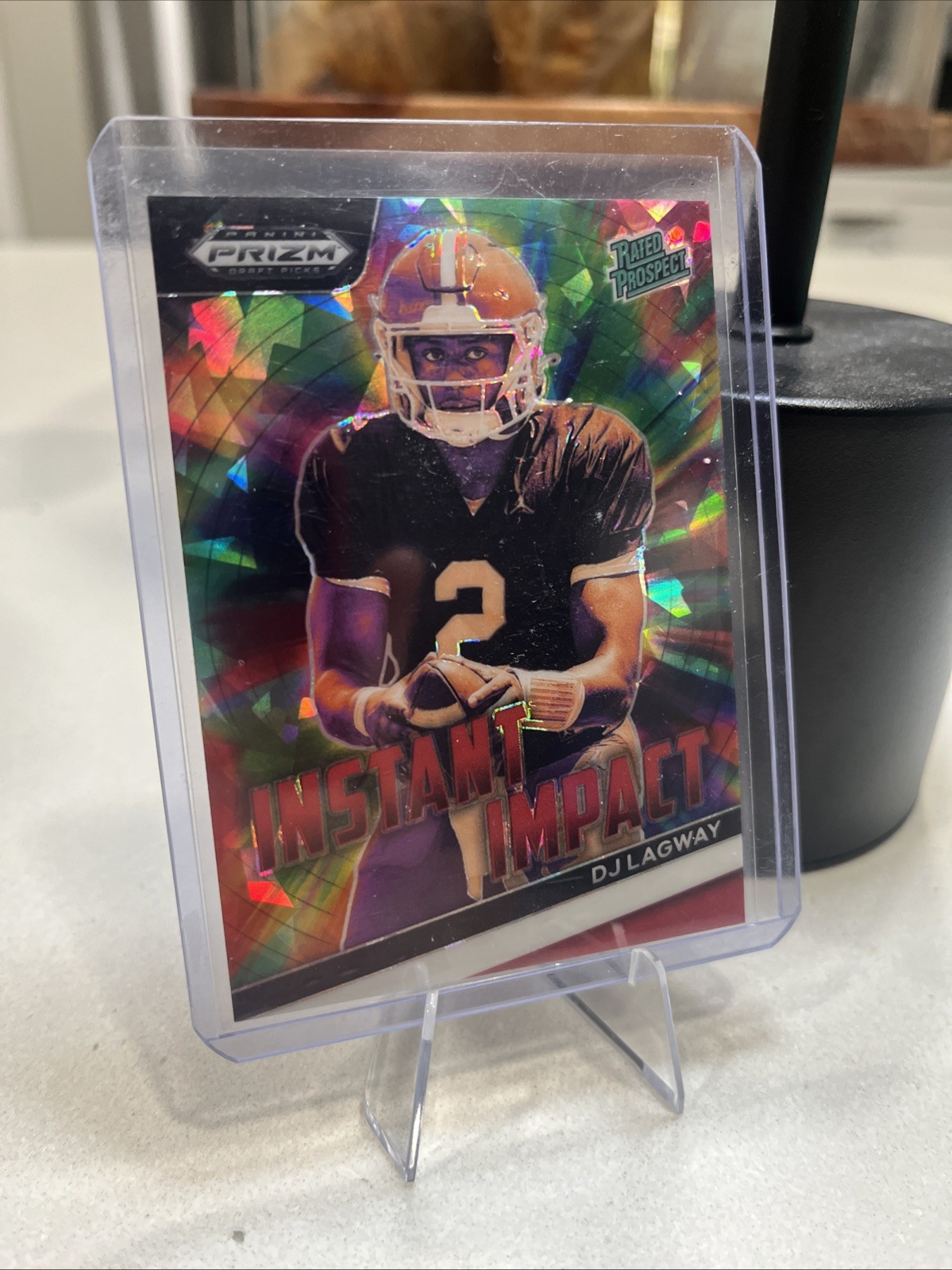 2024 Panini Prizm Draft Picks - Instant Impact DJ Lagway Red Ice Prizm (RC)