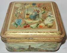Vintage alte 4 Jahreszeiten Kaffee-Blechdose JAVATA-KAFFEE tolle Litho 50/60er