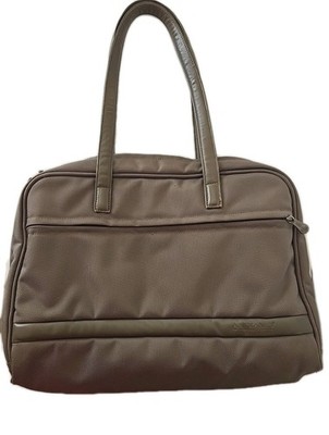 Bravo By ANDIAMO Beige Shoulder Travel Bag/Laptop Bag 17'' X 13''