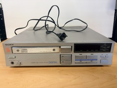 Sony CDP-200 Vintage CD Player Silver Tested & Working Great See Video!