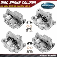 4x Front & Rear Brake Caliper with Bracket for Honda Ridgeline 2006-2014 V6 3.5L