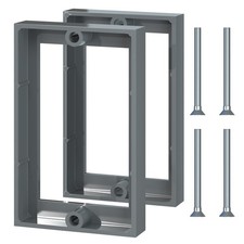 2 PCS Single Gang Outlet Box Extender 1/2 Inch Gray ABS with 4 Screws