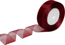 1 Inch 50 Yards Sheer Organza Ribbon Chiffon Ribbon for Gift Wrapping Wedding Bo