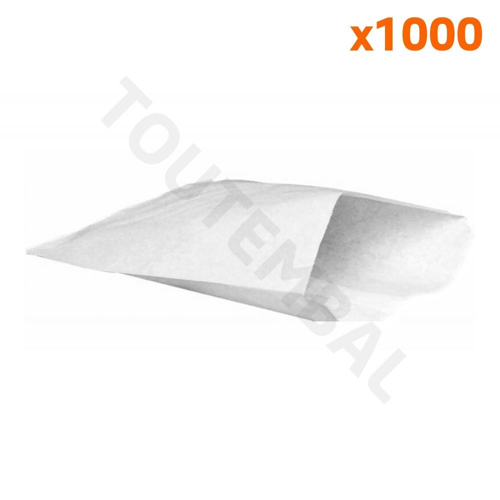 Sachet papier blanc 12x17 cm pour ranger bijoux et petites pièces lot de 1000