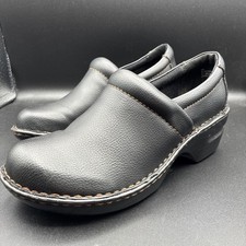 B.O.C. BORN CONCEPT PEGGY CLOG SHOES WOMENS SIZE 8 Black Contrast Stitching