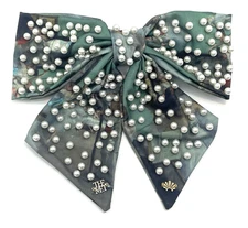 The Met x Lele Sadoughi Degas The Dance Class Faux Pearl Bow Barrette NWT