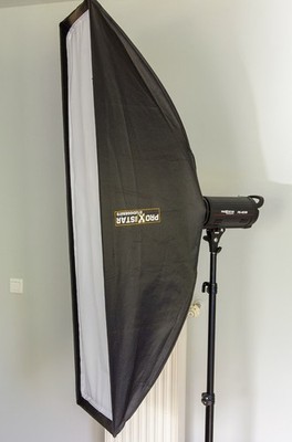 Fotostudio Proxistar Softbox Striplight Pro ca. 140 x 35 cm Bowens S Bajonett