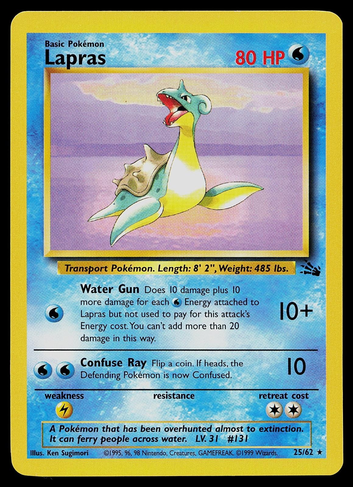 Pokemon Card - Lapras Fossil 25/62 Rare