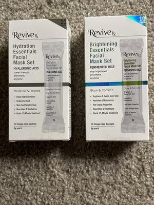 Revive Rx Hydration Brightening Face Mask Fermented Rice Hyaluronic Acid 20 Mask