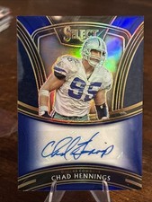 CHAD HENNINGS 2020 SELECT SILVER BLUE AUTOGRAPH AUTO #21/99 -COWBOYS!!