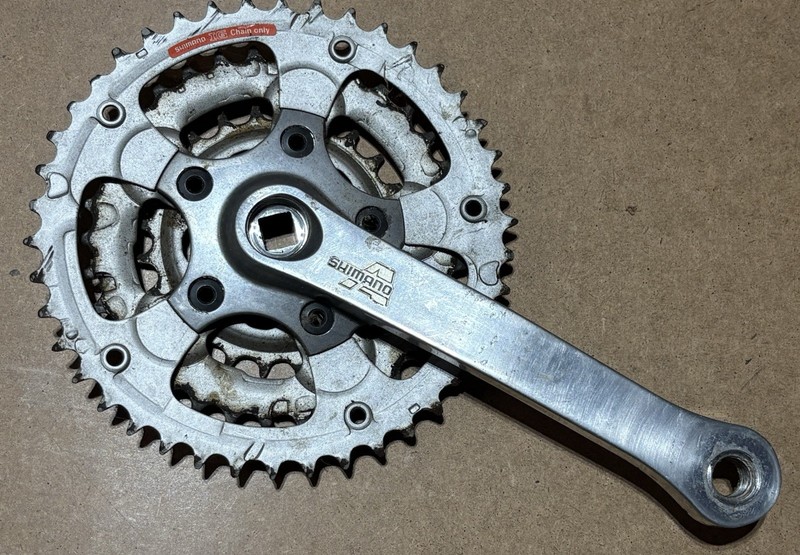 Vintage Shimano Crankset FC-MC16 175mm Chainring Side Only 42/34/24 Tooth