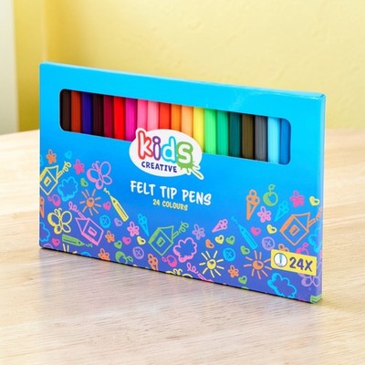 Filzstifte für Kinder 24 Stück bunt farbig Stifte Malstifte Filzmarker DIY