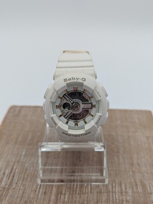 CASIO Baby G BA 110GA Watch White With Rose Gold Indicies New Battery