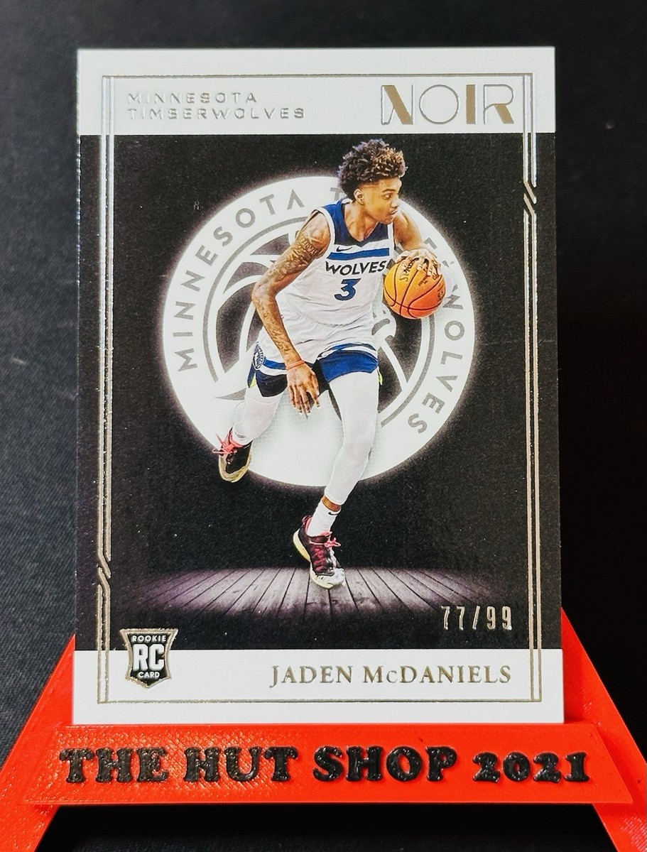 Jaden McDaniels 2020-21 Panini Noir Rookie Icon & Association