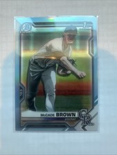 2021 Bowman Chrome Sky Blue #BD-59 McCade Brown Colorado Rockies