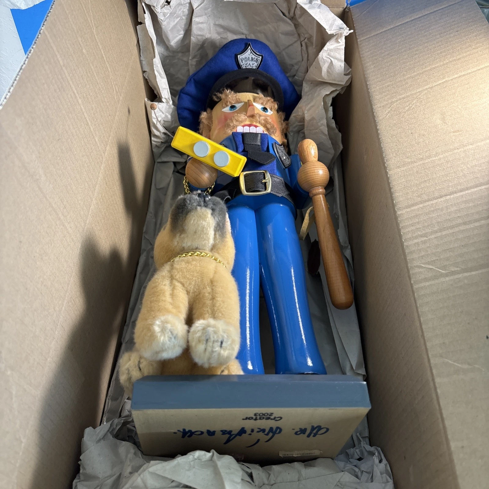Steinbach Nutcracker Police Man SIGNED w Box S1786 S 1786 Germany 2003 Policeman