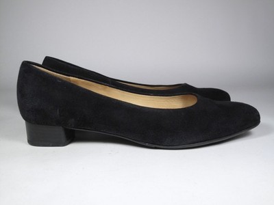 peter kaiser ladies leather pumps shoes size 40.5 uk 7.5 black suede suede