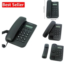 Digital Caller ID Corded Phone - Adjustable Brightness & Battery-Free Operation