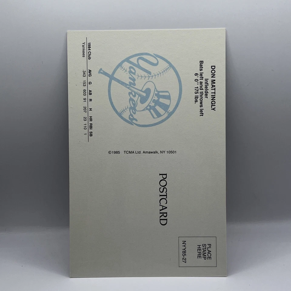 1985 TCMA New York Yankees Postcard Set - Rickey Henderson, Don Mattingly  - Image 4 of 4