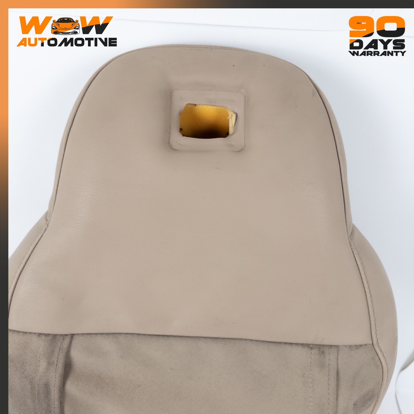 06-10 CHEVROLET CORVETTE C6 FRONT LEFT TOP UPPER SEAT CUSHION LEATHER BEIGE OEM