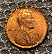 1951-p Bu Lincoln Wheat Small Cent Philadelphia Rd Copper 0.95 Business Km132