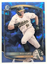 2025 Bowman Chrome Prospects Sapphire BCP-114 Nick Kurtz RC ROOKIE ROY A's 🔥