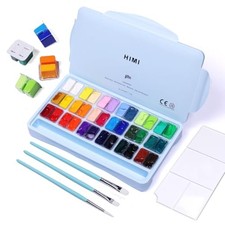 HIMI Gouache Paint Set, 36 Colors x 12ml Twin Jelly Cup  Assorted colors 