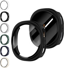 6 Pack Case With Tempered Glass for Samsung Galaxy Watch 8 Screen Protector 44mm
