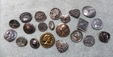21 botones antiguos vintage de metal para cuadros