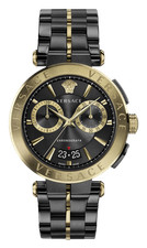 Versace Chronograph Watch Aion VE1D027/23 Steel Black Gold 45mm Quartz WR 50m