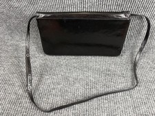 Vintage Bally Black Leather Crossbody Shoulder Bag Made Italy Gold Logo Purse