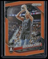 2025 Panini Prizm WNBA #107 Brionna Jones Orange Prizms #/99 Atlanta Dream