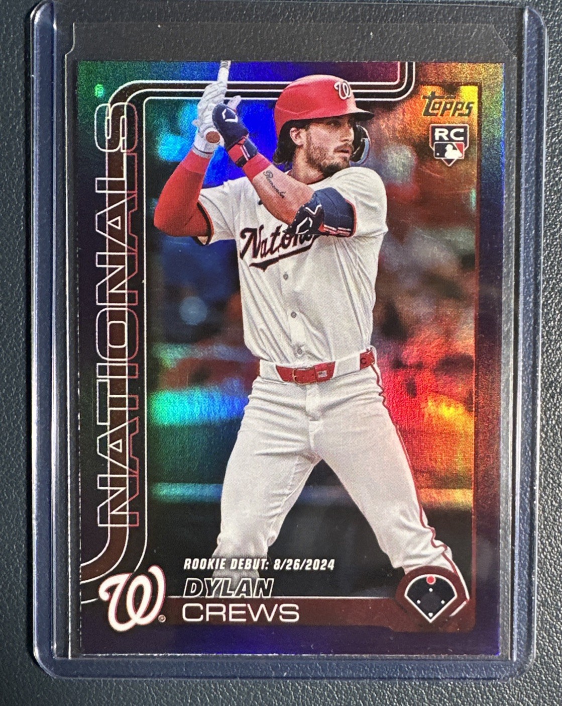 DYLAN CREWS 2025 TOPPS UPDATE SERIES RC DEBUT #US223 PURPLE RAINBOW FOIL /250