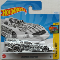 Hot Wheels Ford Mustang Funny Car Mattweiß Hw Art Cars Neu/Ovp Dragster Auto Car