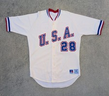 Vintage 1988 Team USA Olympic Baseball Jersey Russell Athletic Size 44