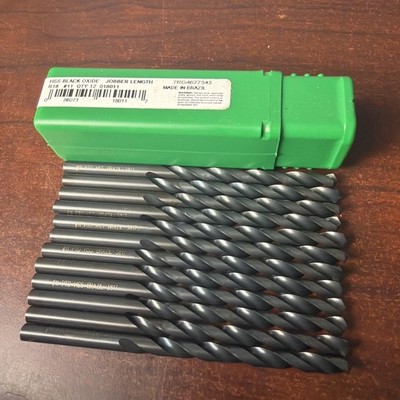 12 new Precision Twist Drill R18 Size #11 HSS Black Oxide, Jobber Length